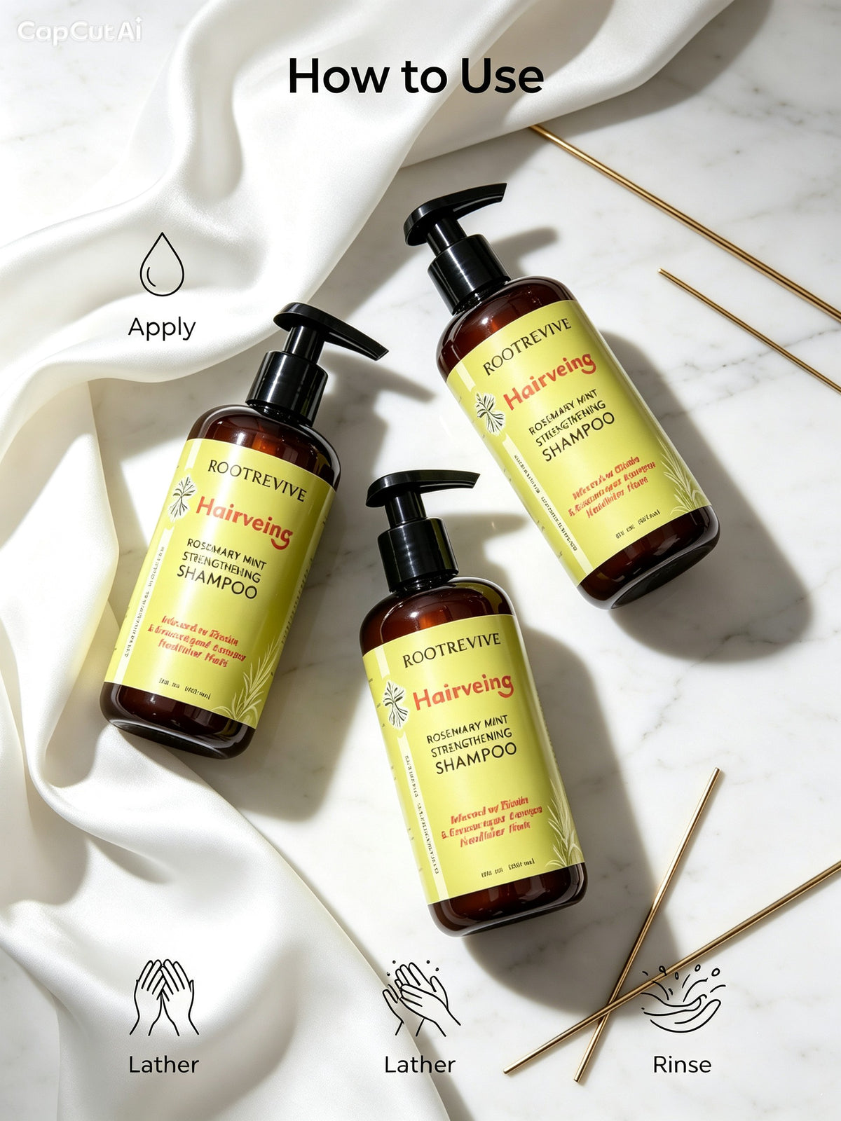 HAIRVEINS ROSEMARY MINT STRENGTHENING HAIR SHAMPOO