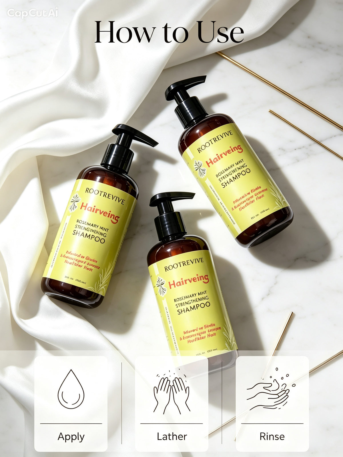 HAIRVEINS ROSEMARY MINT STRENGTHENING HAIR SHAMPOO